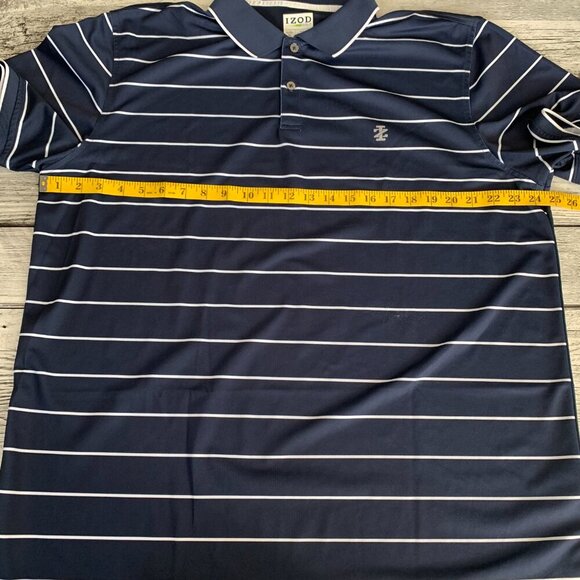 Izod Golf Striped Polo Shirt - Picture 6 of 7